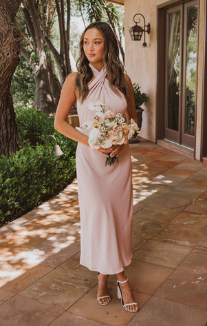 dusty pink bridesmaid dresses